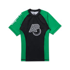 ALBINO & PRETO WW KIDS RANK SS RASHGUARD GREEN/BLACK