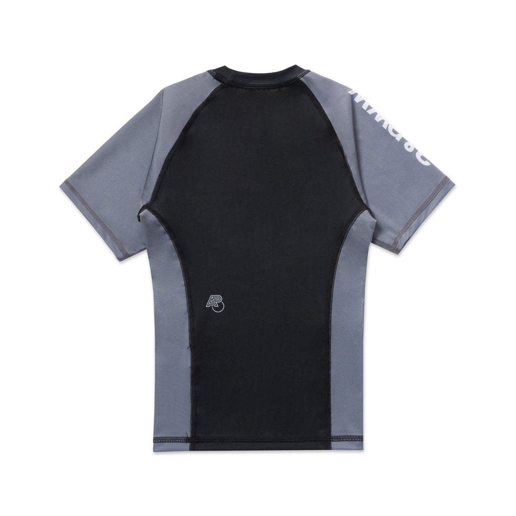 ALBINO & PRETO WW KIDS RANK SS RASHGUARD GREY/BLACK