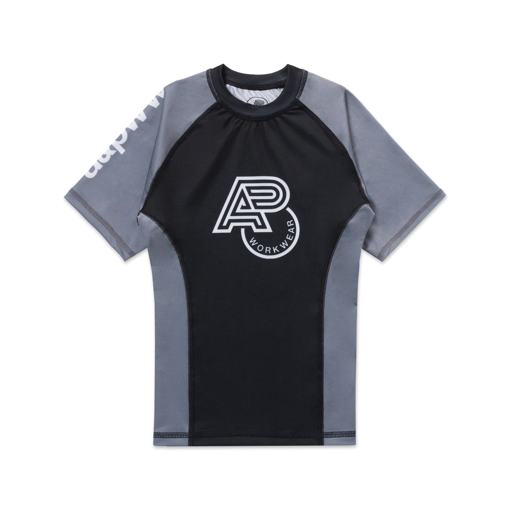 ALBINO & PRETO WW KIDS RANK SS RASHGUARD GREY/BLACK