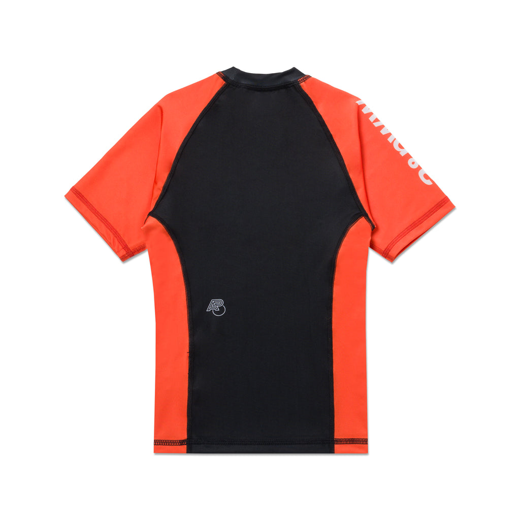 ALBINO & PRETO WW KIDS RANK SS RASHGUARD ORANGE/BLACK