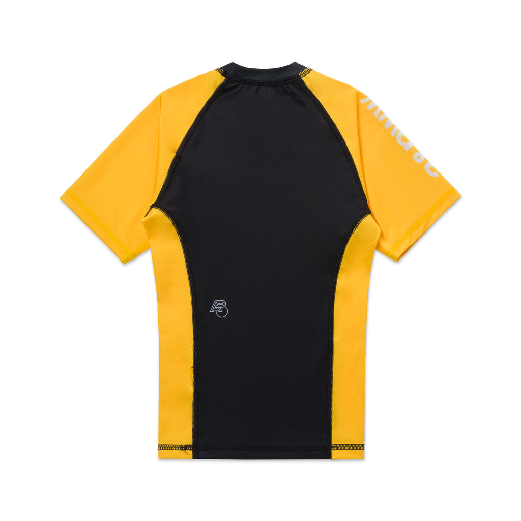 ALBINO & PRETO WW KIDS RANK SS RASHGUARD YELLOW/BLACK