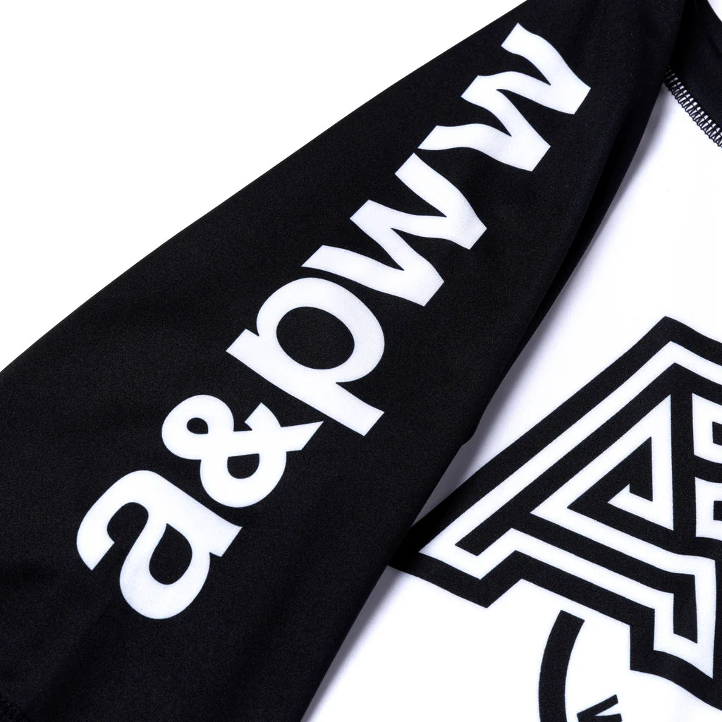 A&P WW SS RANKED WHITE RASHGUARD