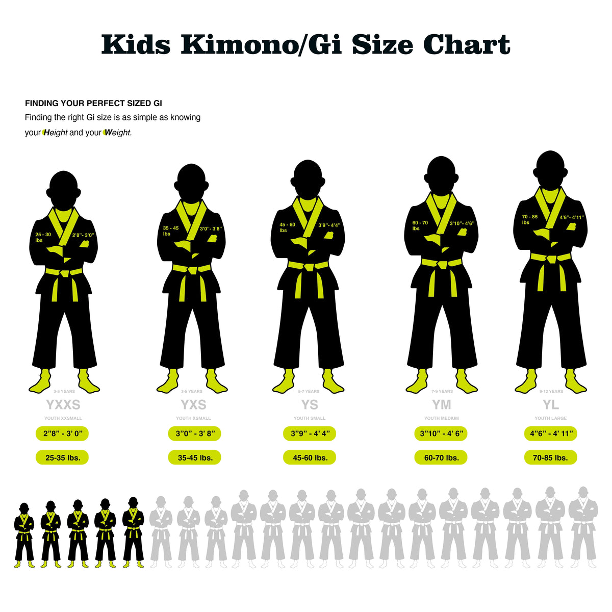 Albino & Preto Size Chart