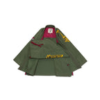 Albino & Preto x Wing Gundam Olive Jiu-Jitsu Gi