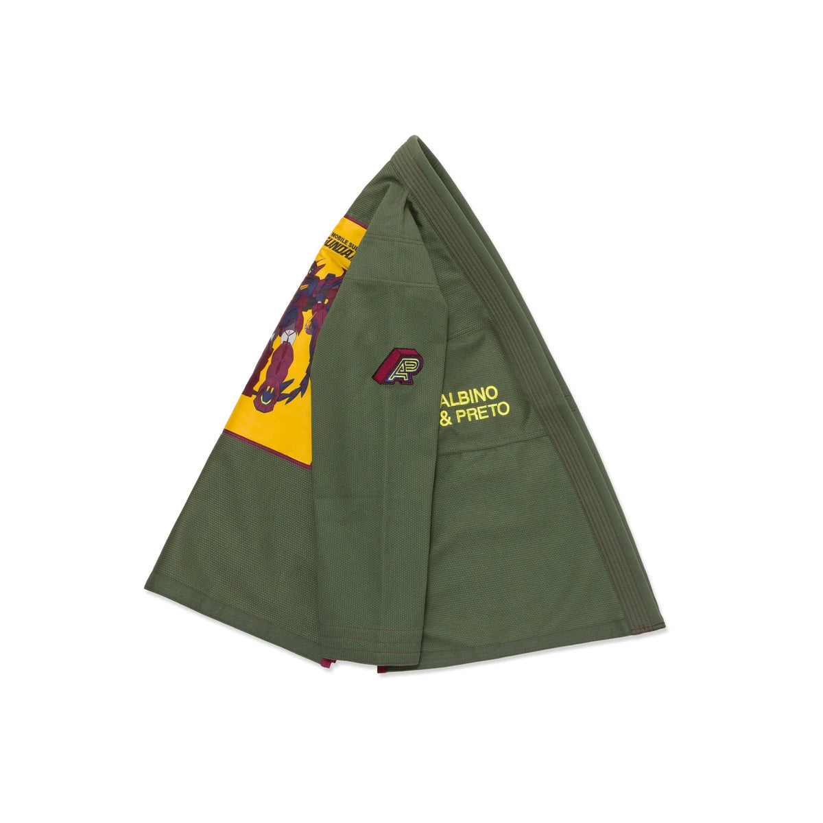 Albino & Preto x Wing Gundam Olive Jiu-Jitsu Gi