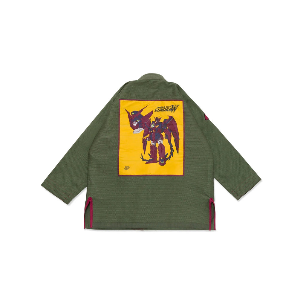 Albino & Preto x Wing Gundam Olive Jiu-Jitsu Gi