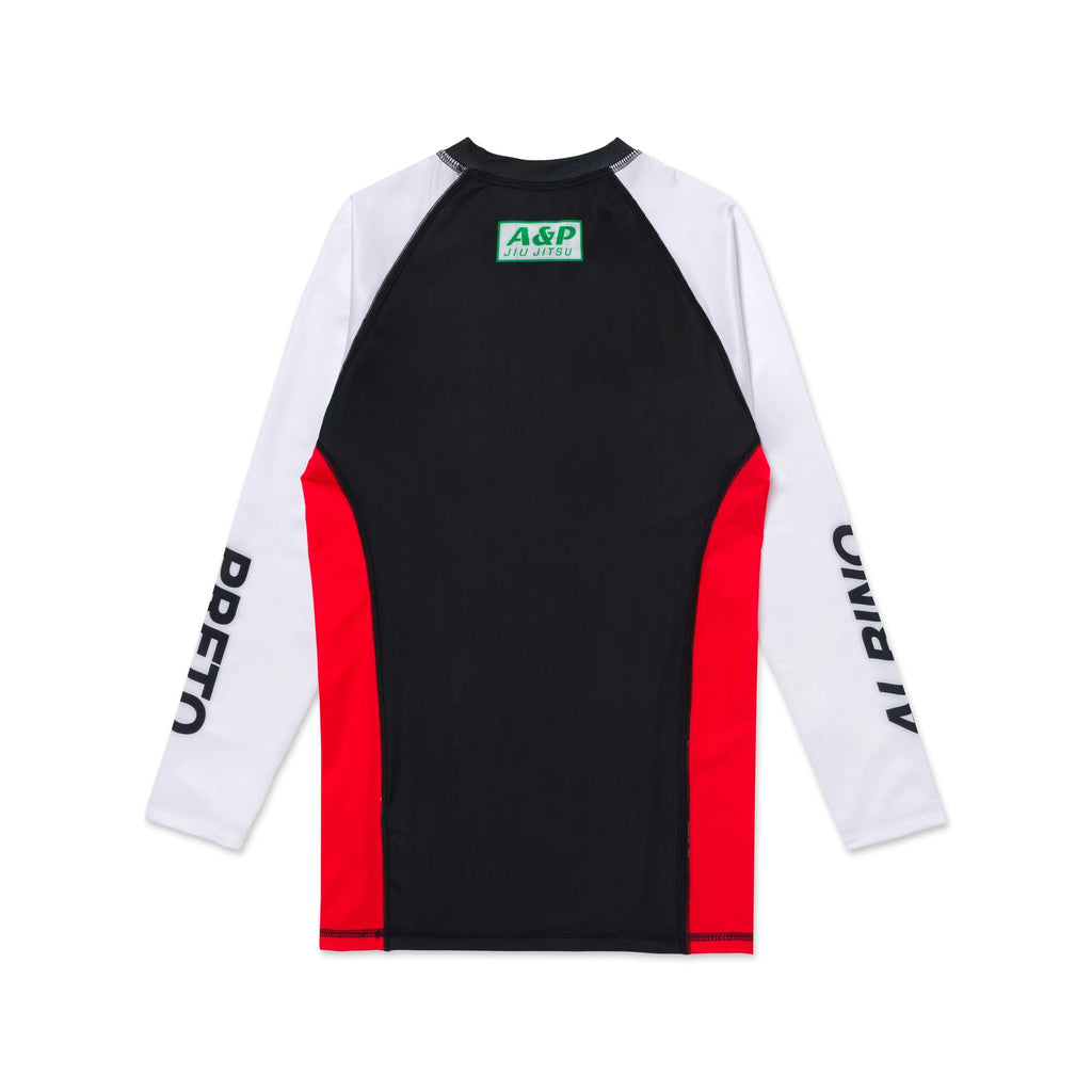 Albino & Preto Accelerate Long Sleeve BJJ Rash Guard