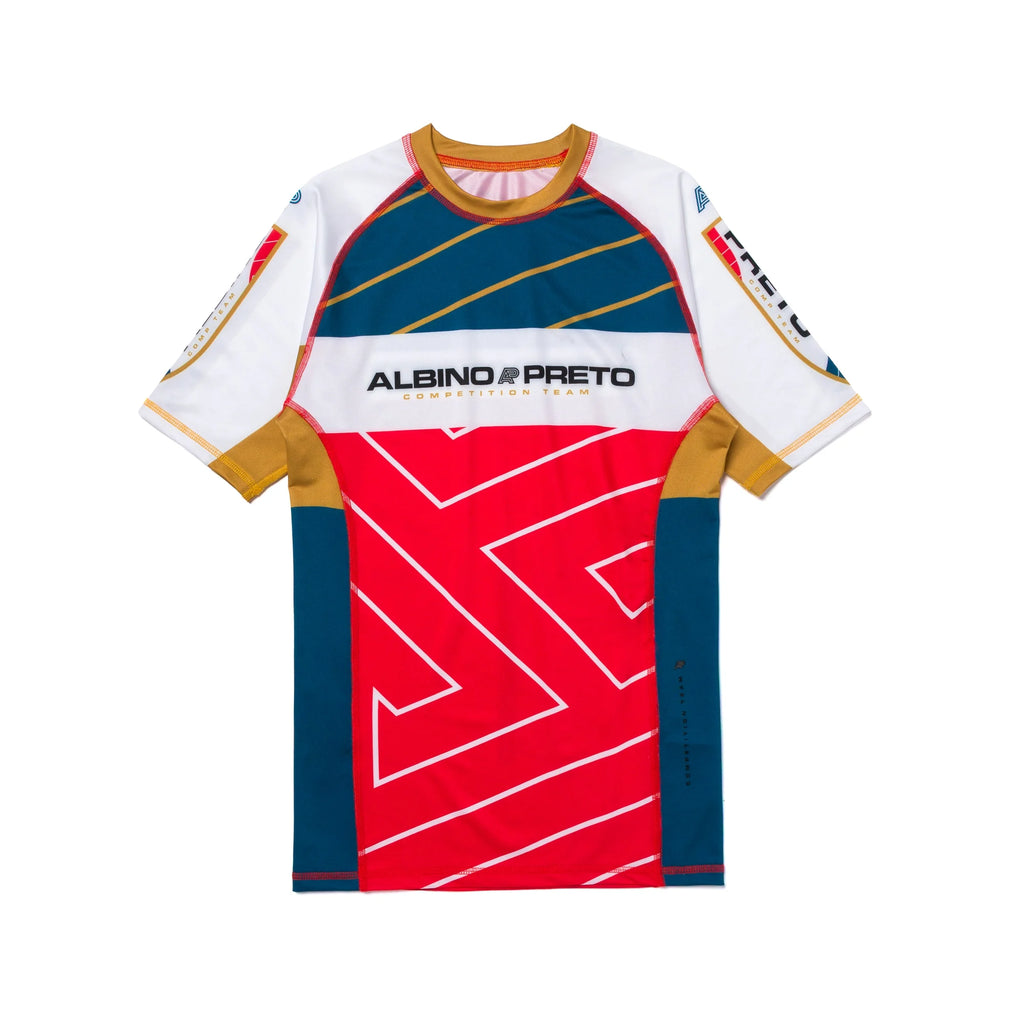 Albino & Preto BRG Comp Short Sleeve BJJ Rash Guard