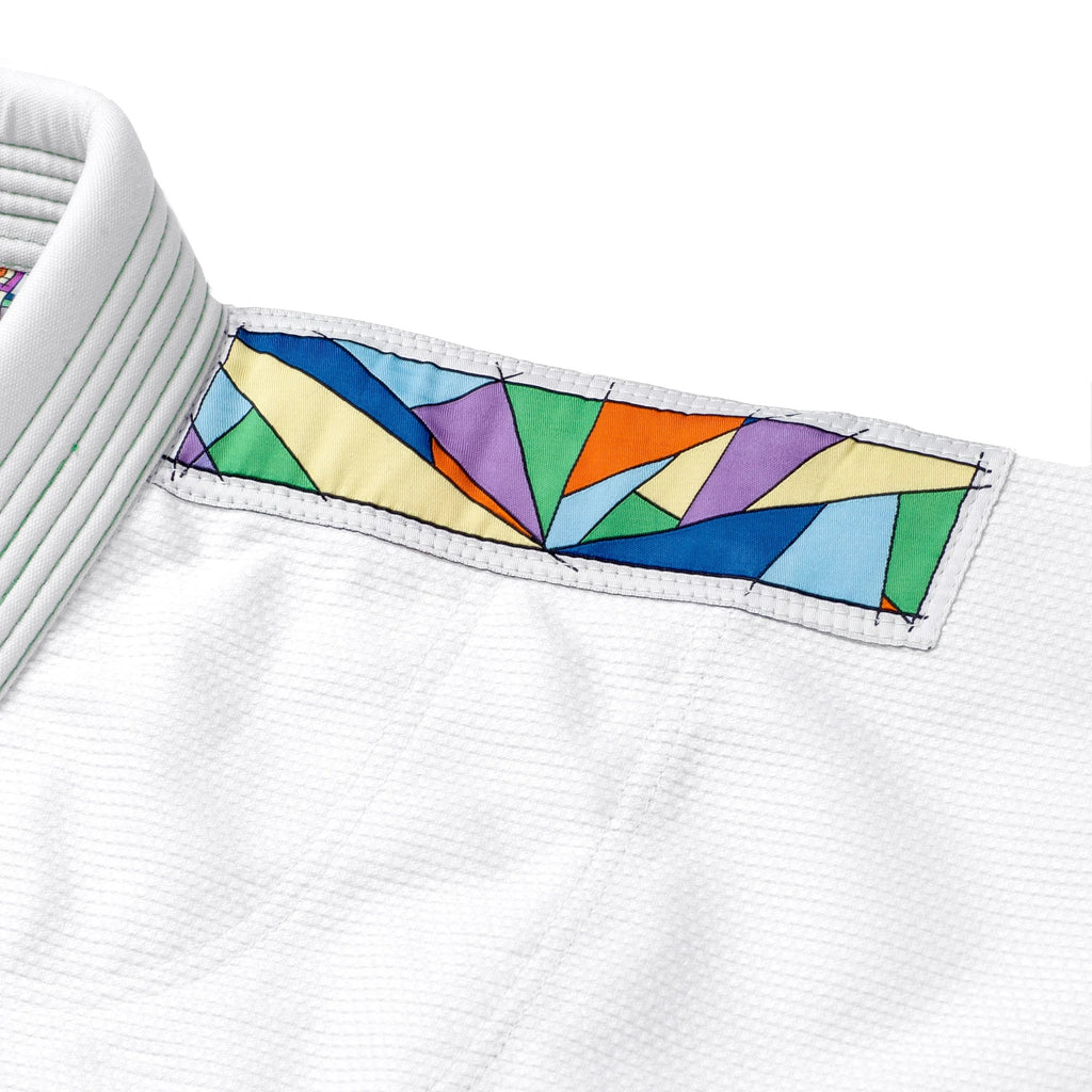 Albino & Preto Batch #108 Stained Glass White BJJ Gi