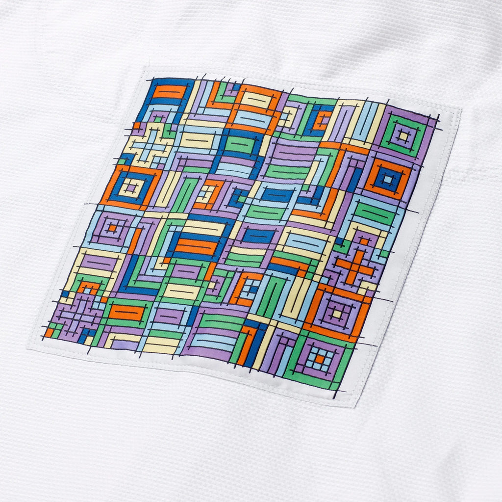 Albino & Preto Batch #108 Stained Glass White BJJ Gi
