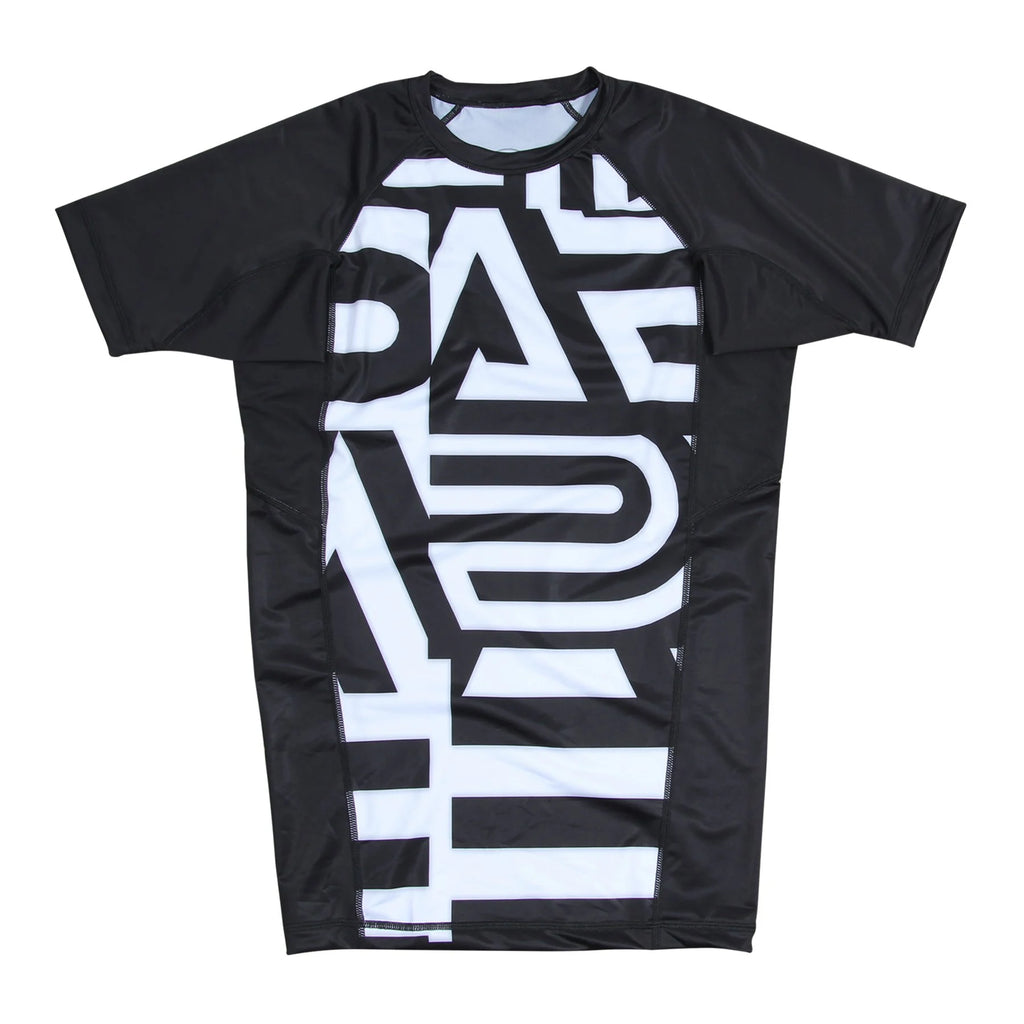 Albino & Preto Batch #19 Distract & Attack Short Sleeve BJJ Rash Guard