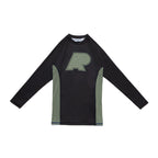 Albino & Preto Batch #87 Monochromatic Herringbone Classic Olive Long Sleeve BJJ Rash Guard
