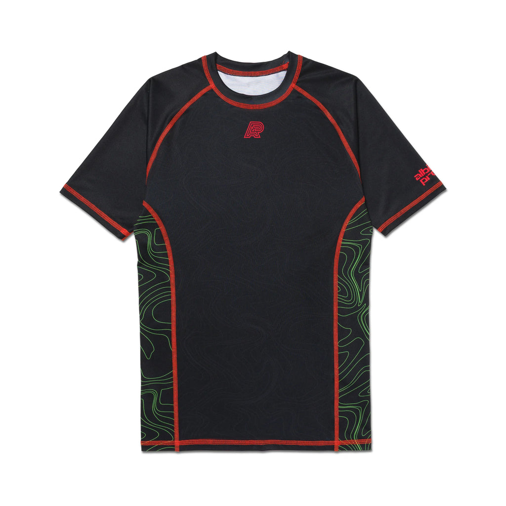 Albino & Preto Elektronic Short Sleeve BJJ Rash Guard