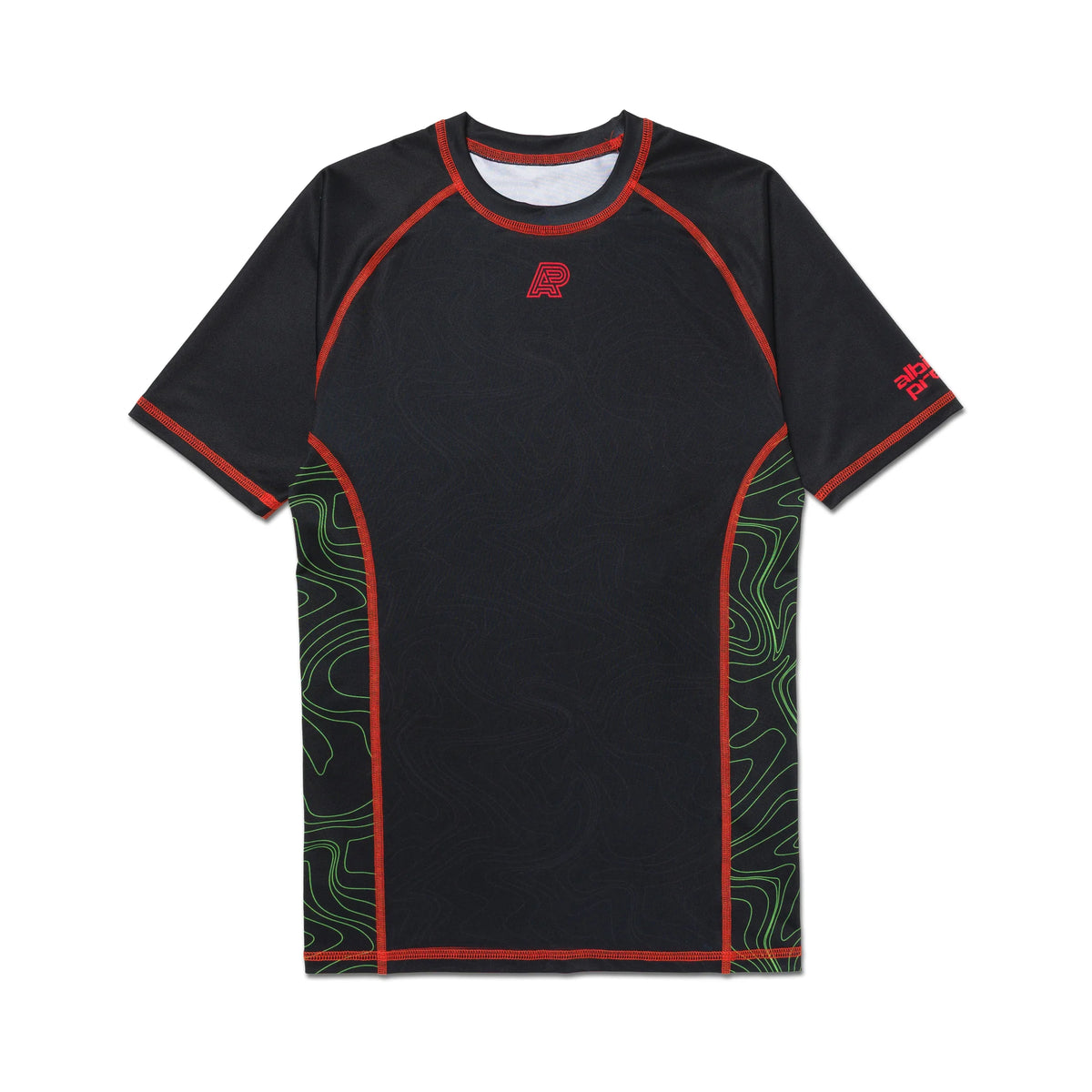 Albino & Preto Elektronic Short Sleeve BJJ Rash Guard