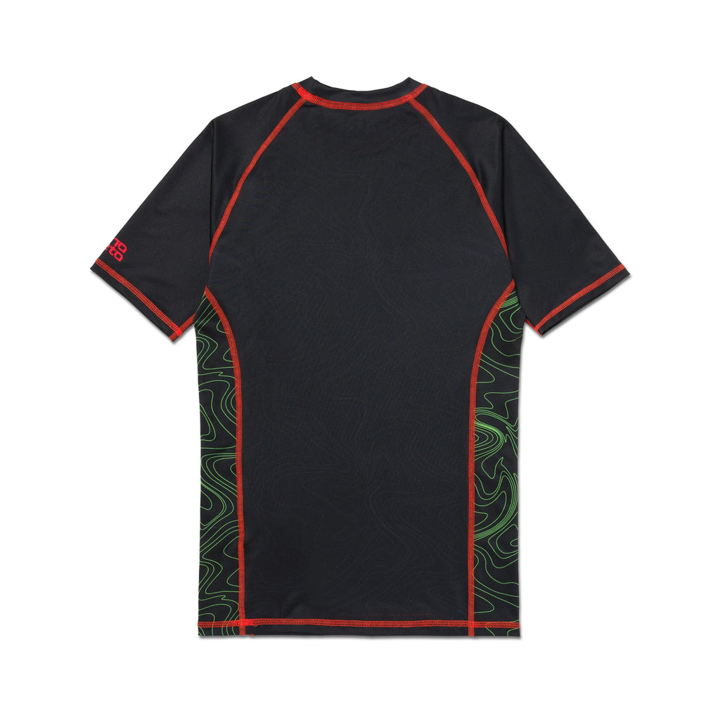 Albino & Preto Elektronic Short Sleeve BJJ Rash Guard