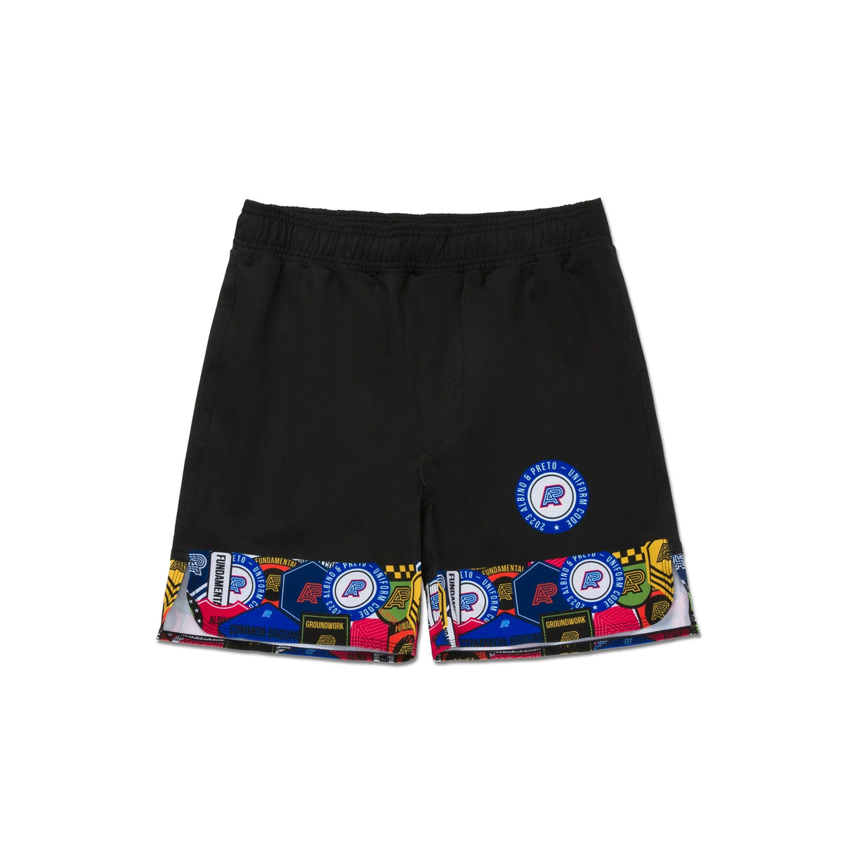 Albino & Preto Fundamental No-Gi BJJ Grappling Shorts