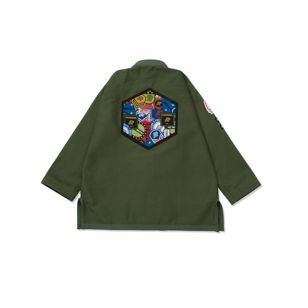 Albino & Preto Fundamental Olive BJJ Gi