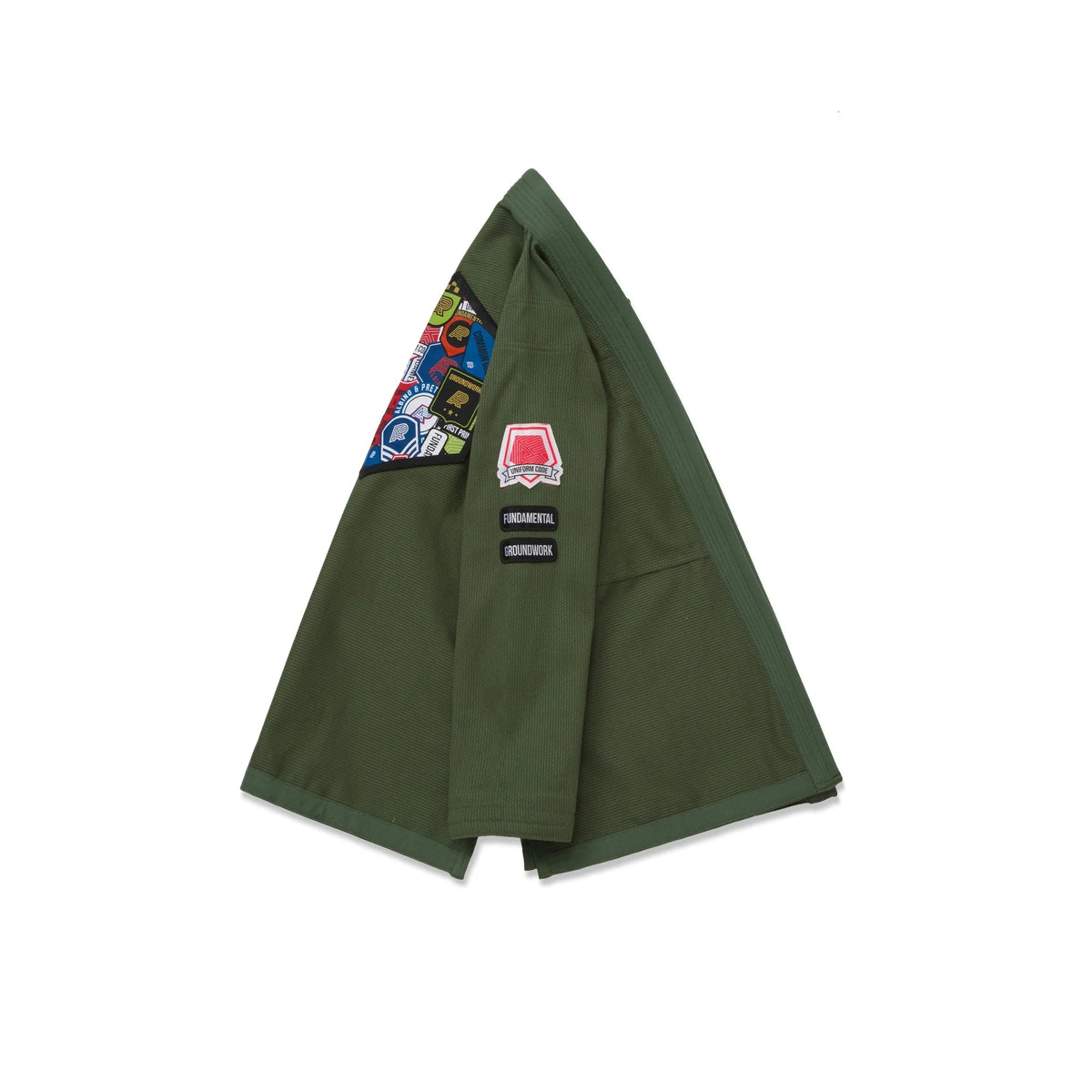 Albino & Preto Fundamental Olive BJJ Gi