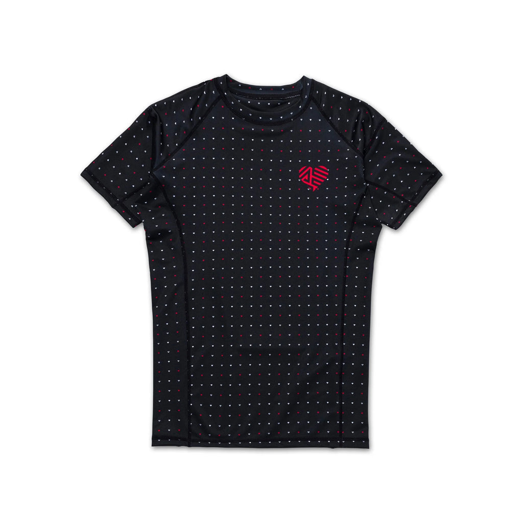 Albino & Preto Love & Hate Short Sleeve BJJ Rash Guard