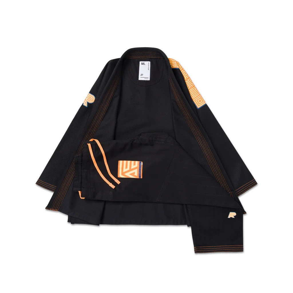 Albino & Preto OBY Herringbone Classic Black BJJ Gi
