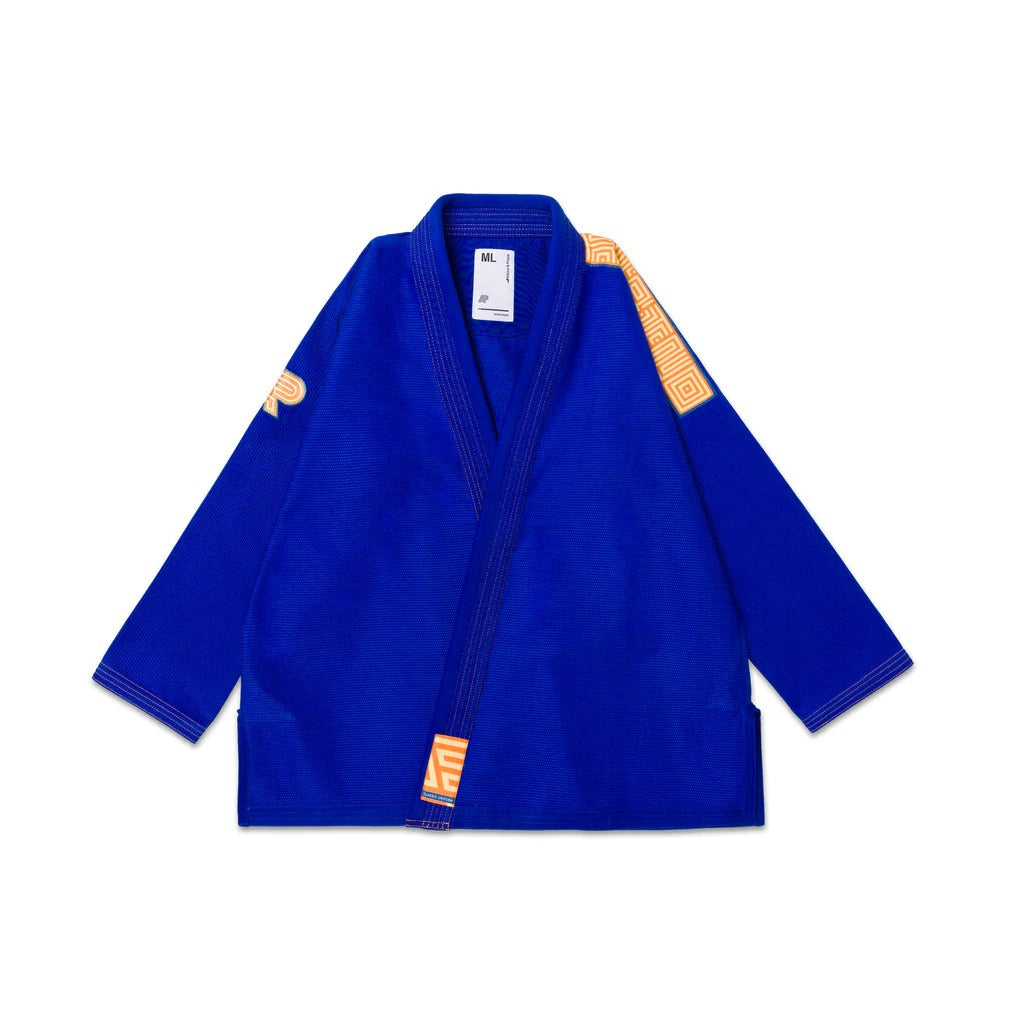 Albino & Preto OBY Herringbone Classic Blue BJJ Gi