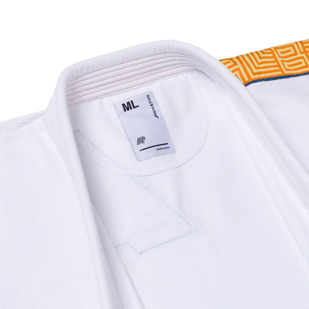 Albino & Preto OBY Herringbone Classic White BJJ Gi