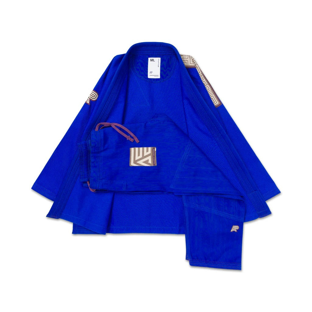 Albino & Preto POC Herringbone Classic Blue BJJ Gi