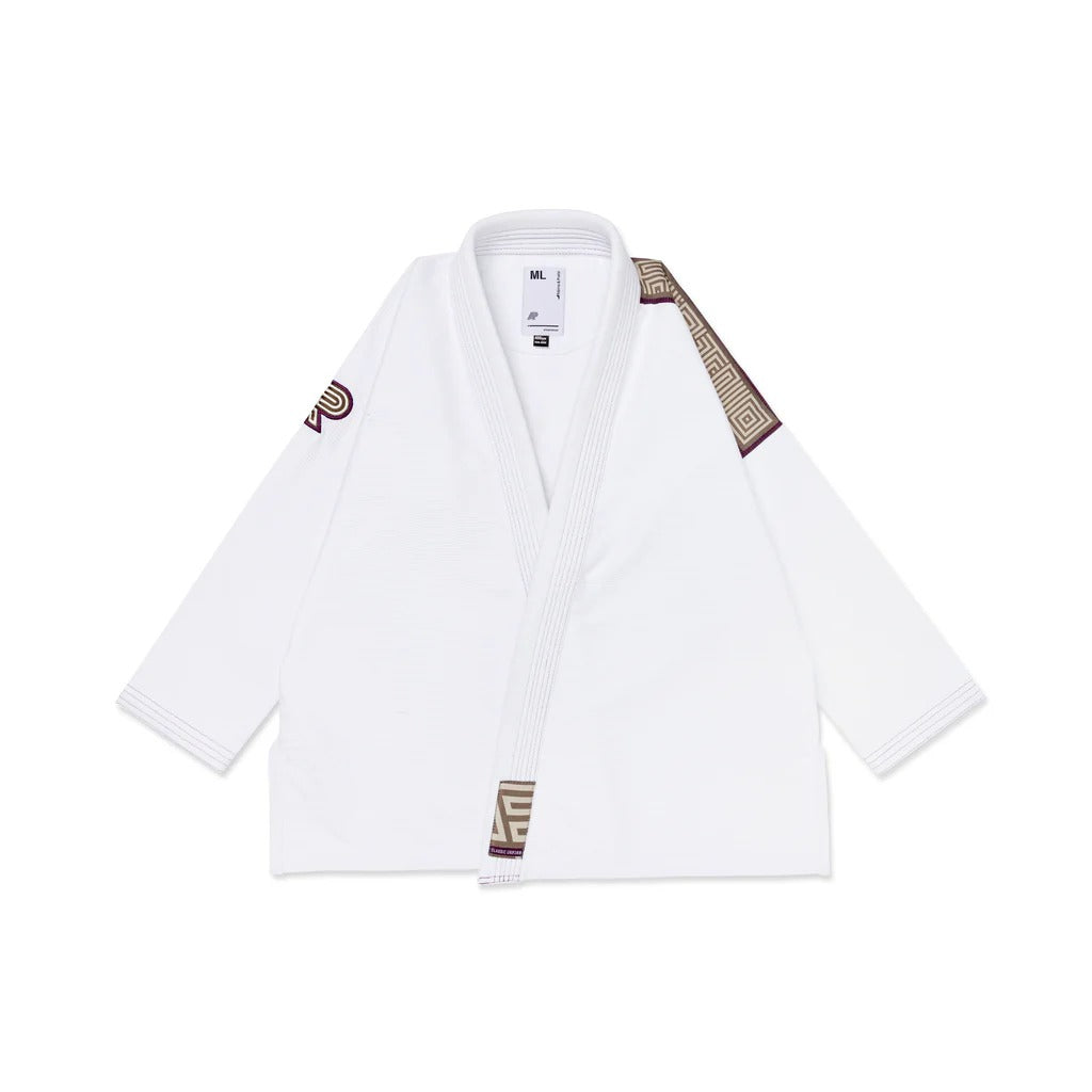 Albino & Preto POC Herringbone Classic White BJJ Gi