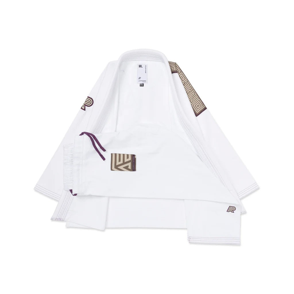 Albino & Preto POC Herringbone Classic White BJJ Gi