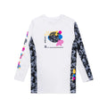 Albino & Preto Sanktuary Long Sleeve BJJ Rash Guard