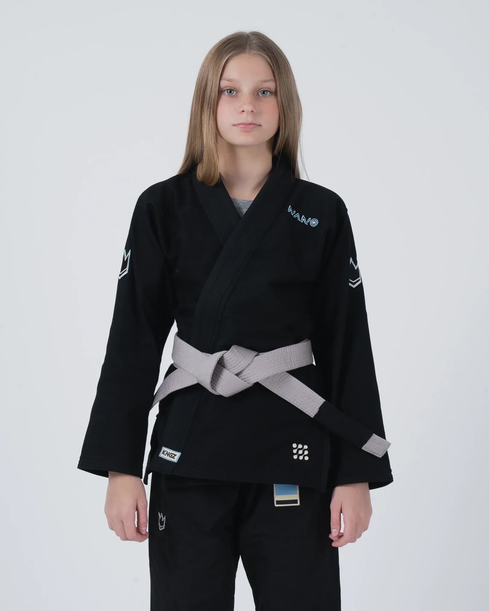 KINGZ NANO 3.0 JUGEND JIU JITSU- SCHWARZ - BLAU - WEISS KIMONO / GI
