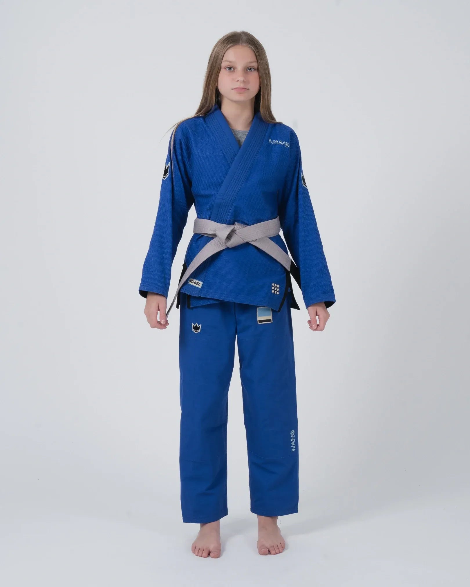 KINGZ NANO 3.0 JUGEND JIU JITSU- SCHWARZ - BLAU - WEISS KIMONO / GI