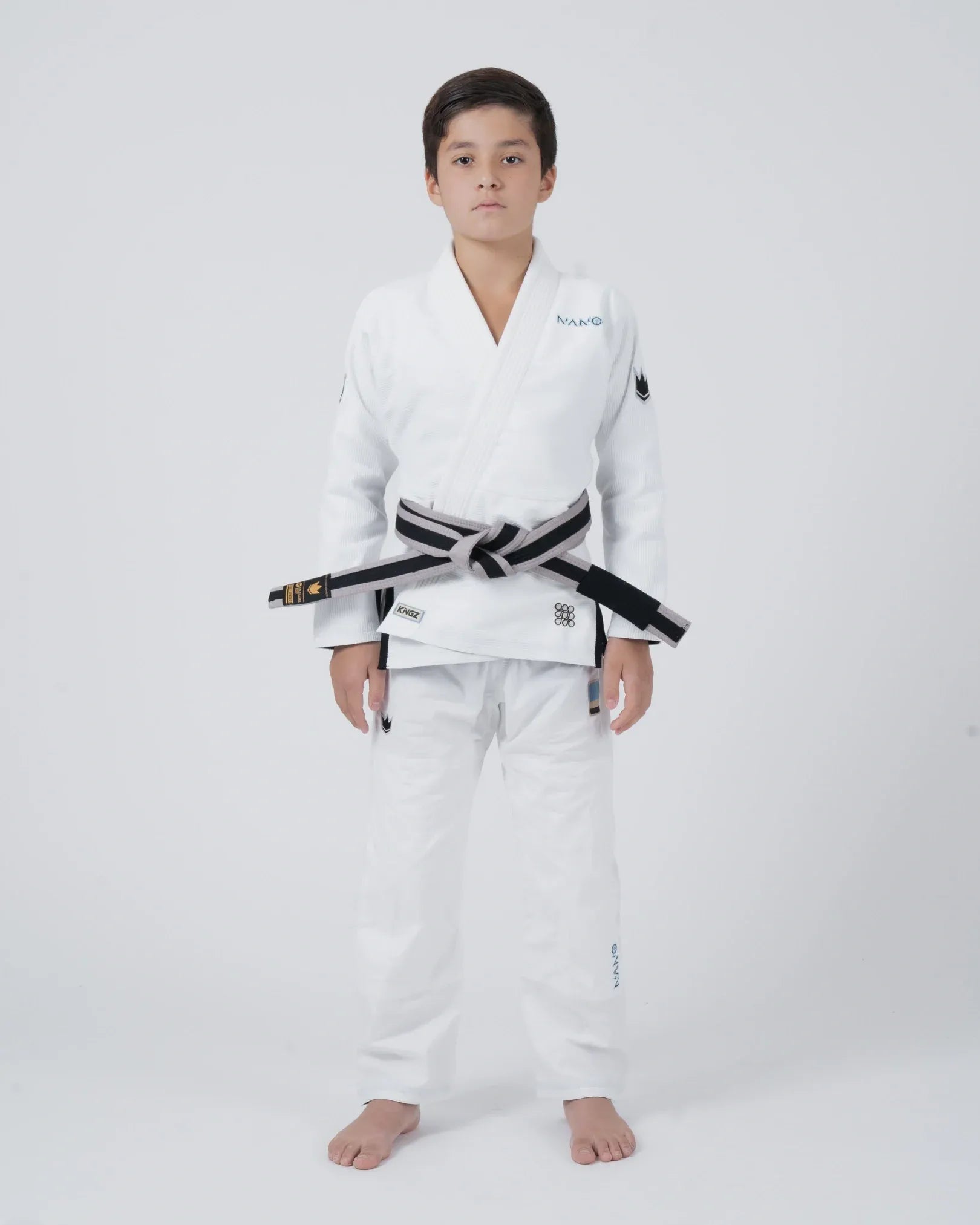 KINGZ NANO 3.0 JUGEND JIU JITSU- SCHWARZ - BLAU - WEISS KIMONO / GI