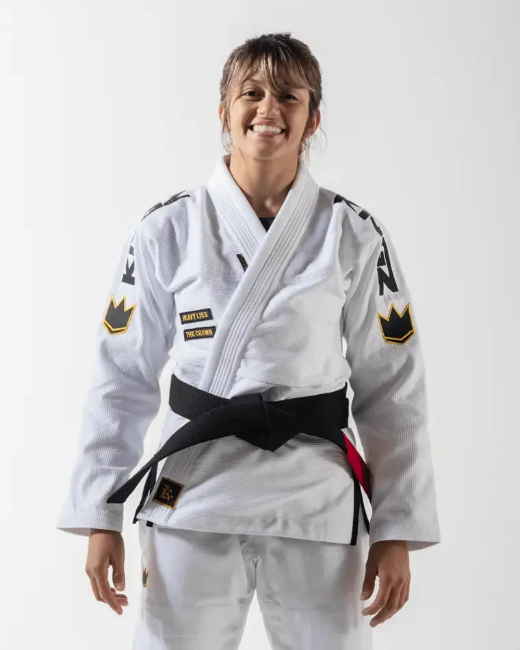KIMONO / GI KINGZ COMP 450 V6 PARA MUJER (VERSIÓN 2023) - NEGRO - BLANCO