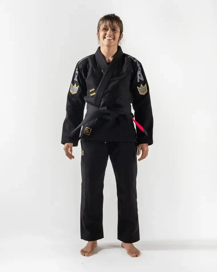KIMONO / GI KINGZ COMP 450 V6 PARA MUJER (VERSIÓN 2023) - NEGRO - BLANCO