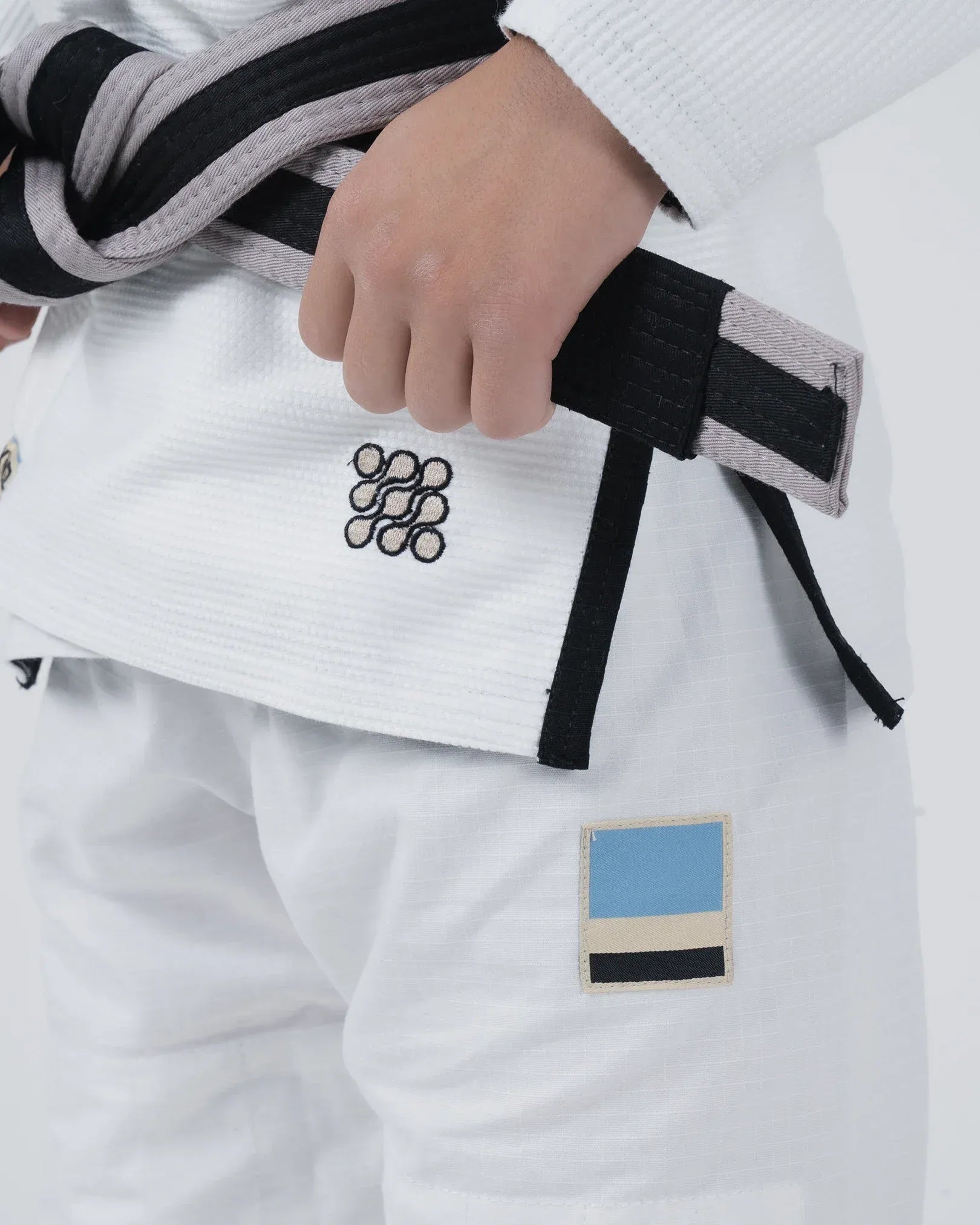 KINGZ NANO 3.0 JIU JITSU INFANTIL - KIMONO / GI NEGRO - AZUL - BLANCO