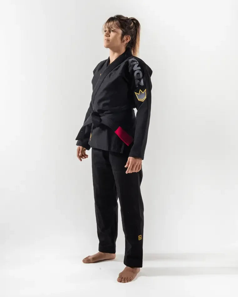KIMONO / GI KINGZ COMP 450 V6 PARA MUJER (VERSIÓN 2023) - NEGRO - BLANCO