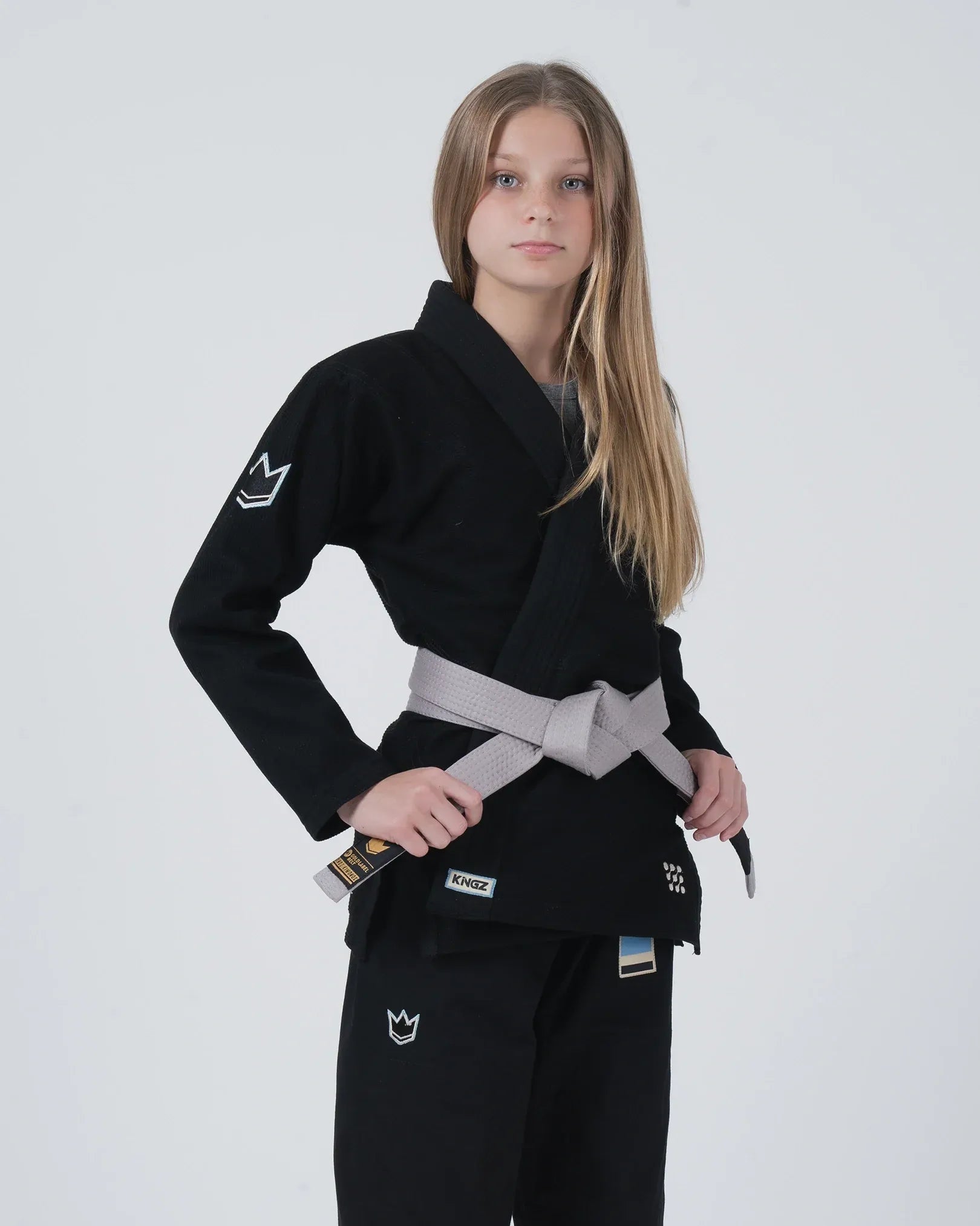 KINGZ NANO 3.0 JUGEND JIU JITSU- SCHWARZ - BLAU - WEISS KIMONO / GI