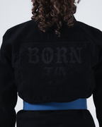 KINGZ BORN TO RULE FRAUEN JIU JITSU - SCHWARZ - GRÜN - WEISS KIMONO / GI