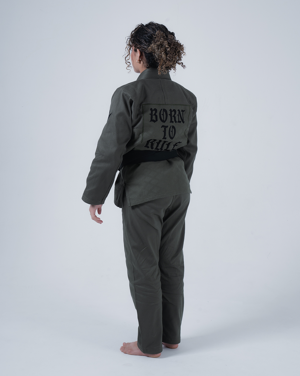 KINGZ BORN TO RULE FRAUEN JIU JITSU - SCHWARZ - GRÜN - WEISS KIMONO / GI