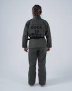 KINGZ BORN TO RULE FRAUEN JIU JITSU - SCHWARZ - GRÜN - WEISS KIMONO / GI