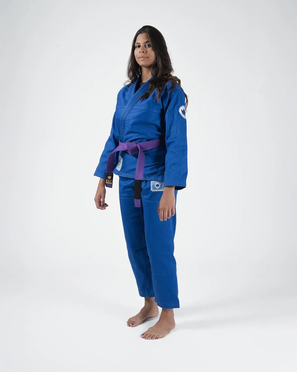 KINGZ CLASSIC 3.0 DAMEN JIU JITSU- SCHWARZ - BLAU - WEISS KIMONO / GI