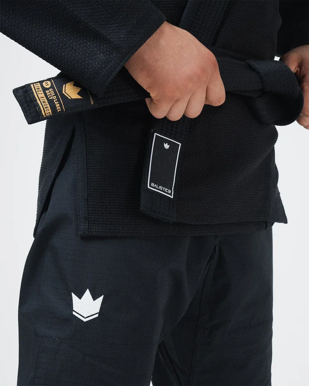 KINGZ BALISTICO 4.0 JIU-JITSU BRASILEÑO (VERSIÓN 2023) - KIMONO / GI NEGRO - AZUL - BLANCO