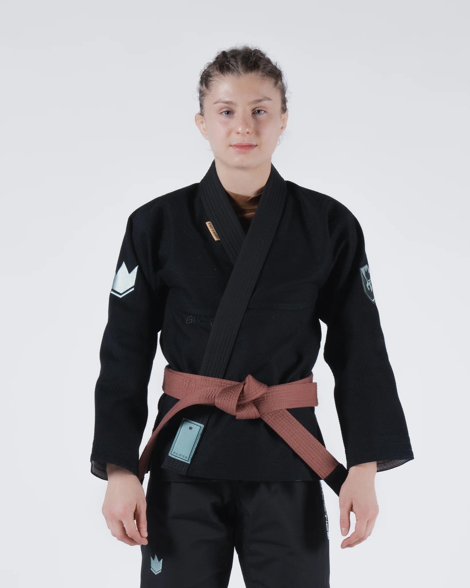 KINGZ BALISTICO 4.0 JIU JITSU FEMENINO - KIMONO / GI NEGRO - AZUL - BLANCO
