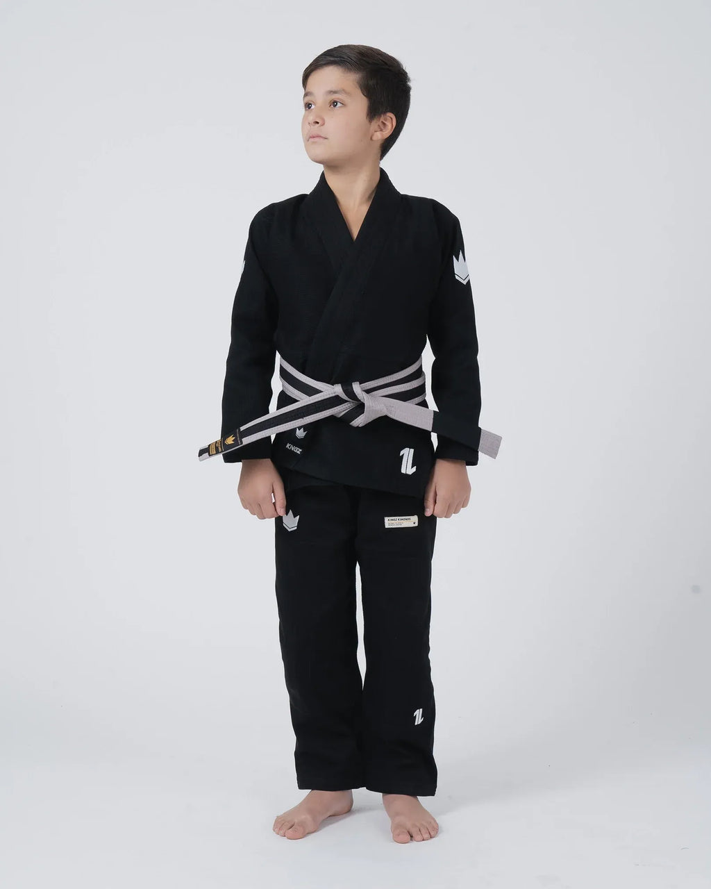 KINGZ THE ONE V2 INFANTIL BJJ - KIMONO/GI NEGRO - AZUL - BLANCO