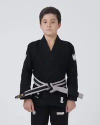 KINGZ THE ONE V2 INFANTIL BJJ - KIMONO/GI NEGRO - AZUL - BLANCO