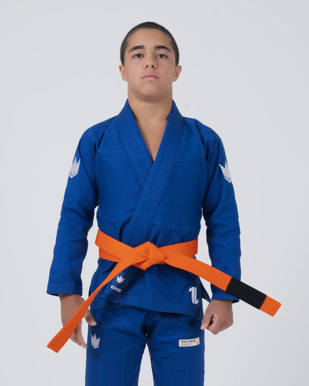 KINGZ THE ONE V2 INFANTIL BJJ - KIMONO/GI NEGRO - AZUL - BLANCO