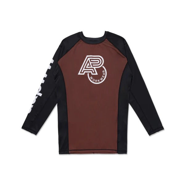 ALBINO & PRET LS RANKED BROWN RASHGUARD