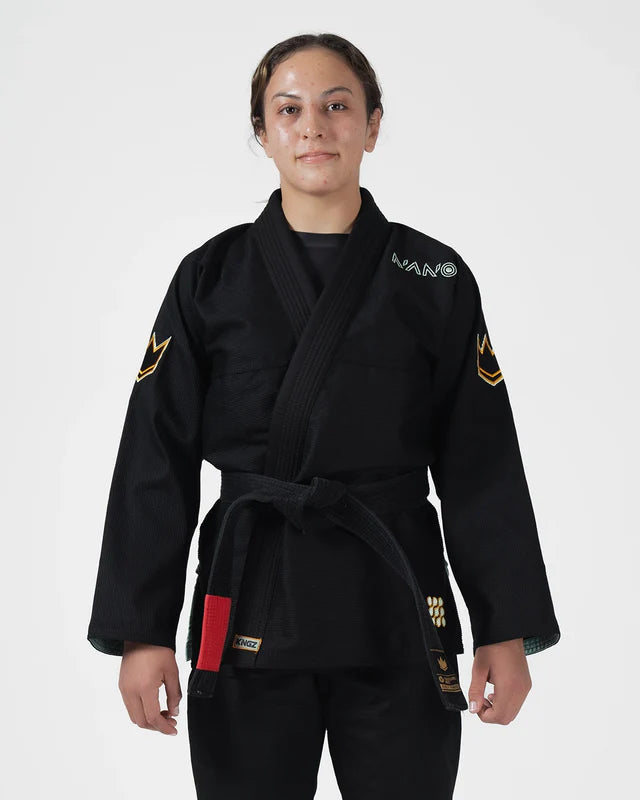 KINGZ NANO 3.0 TERRA LIMITED EDITION DAMEN JIU JITSU - SCHWARZ - WEISS KIMONO / GI