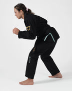 KINGZ NANO 3.0 TERRA LIMITED EDITION DAMEN JIU JITSU - SCHWARZ - WEISS KIMONO / GI